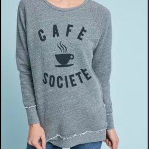 Anthropologie Heather Gray Café Societe Pullover